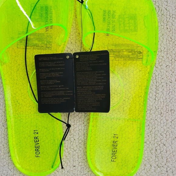 Forever 21 neon green slides, NWT🎉🎊💚💚 - Picture 4 of 4